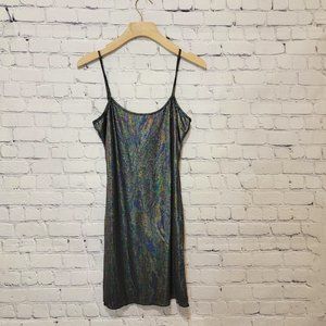 Dainty Hooligan Black Rainbow Shimmer Dress Sz Small